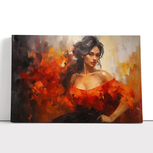 Flamenco dancer Contemporary Canvas Print Wall Art Framed Poster Picture Decor - Picture 1 of 4