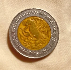 Mexico 2 Nuevos Pesos | Anillo de los Días | Aztec calendar Coin 1992 - Picture 1 of 2