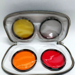Juego de 4 filtros de lente de cámara vintage Kenko / Toshiba 52 mm en estuche con cremallera - Japón - Imagen 1 de 12