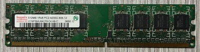 RAM DIMM DDR2 Hynix 512MB 533Mhz PC4200 HYMP564U64CP8-C4 AB-C - Immagine 1 di 4