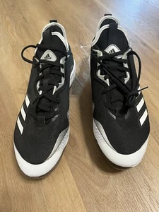 Adidas Iron skin Baseball Softball Cleats Men's SPG 753001 Black /white Sz 12 - Picture 1 of 9