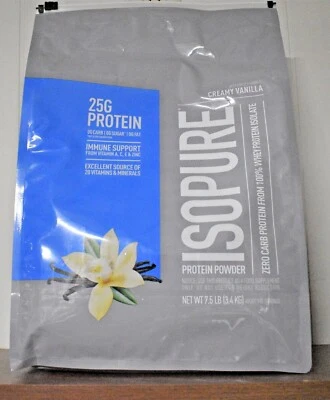 Isopure 7,5 lb cero proteína baja en carbohidratos en polvo 110 porciones aislado de suero - elige el sabor Foto 1 de 4