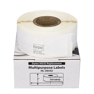 DYMO 30332 1x1 Direct Thermal Multipurpose Labels (1" x 1") - (100) Rolls of 750 - Bild 1 von 8