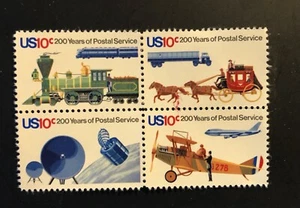 US Stamp 1572-75, 1975, MNG, Bicent Postal, Set of 4, ATTN: No Gum, Config: B - Picture 1 of 5