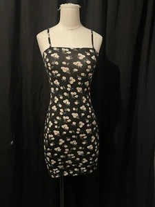 Shein Black Mid Spaghetti Strap Dress Size Xs - Imagen 1 de 4