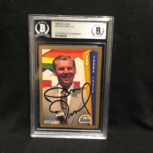 DAN ISSEL NUGGETS SIGNED AUTO 1992-1993 FLEER #56 BAS BECKETT SLABBED *2225 - Picture 1 of 2
