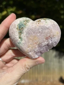 Rosa Amethyst Druzy Herz - lila Kristall - 125g - 2,75 Zoll - Bild 1 von 7
