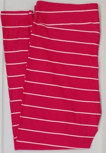 OS LuLaRoe One Size Leggings Pink with White Stripes NWT L73 New - Picture 1 of 6