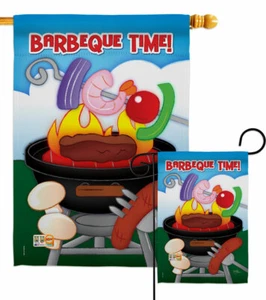 Bandiera da giardino tempo barbecue nautica costiera decorativa regalo cortile casa striscione - Foto 1 di 17
