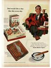 1956 Dutch Masters Cigar Father's Day Gift dad relaxing art Vintage Print Ad