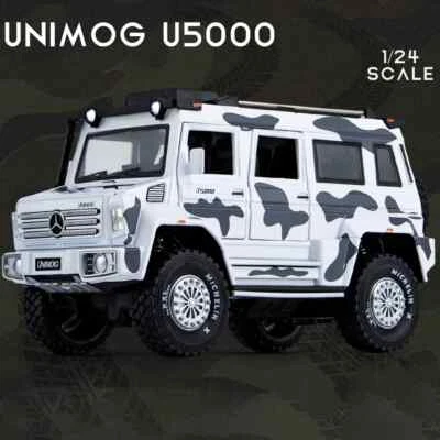 1:24 Unimog U5000 Off-Road Vehicle Alloy Car Model Diecast Toy Vehicle Cars Toys - Image 1 of 4