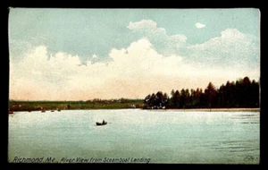 Kennebec River ~ Richmond Maine • Flussblick von Steamboat Landing • ungeteilt - Bild 1 von 3