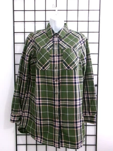 DULUTH TRADING  🌸 SIZE SMALL==GREEN PLAID / FLANNEL BLOUSE - Bild 1 von 9