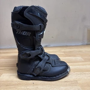 THOR YOUTH BLITZ XP Moto Cross ATV BOOTS Size 2 Black Level 2 - Bild 1 von 6