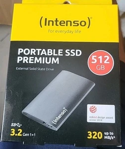 INTENSO 512GB Portable SSD Premium 3.2 Gen New Genuine - Picture 1 of 2