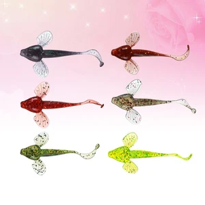 6PCS Lifelike Fishing Lures Worm Bait Saltwater Freshwater Bionic Fish Fishing - Picture 1 of 11