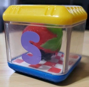 Fisher Price Peek A Boo Block LETTER S STRAWBERRY Replacement BLOCK Rocking - Picture 1 of 6