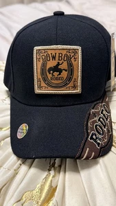 Cappello Zion Uomo Nero Regolabile American Cowboy Rodeo Nuovo Taglia Unica - Foto 1 di 4