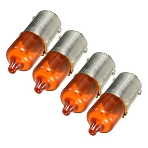 4x BA9s 12V 21W Amber Turn Signal Blinker Indicator Bulbs A2 - Picture 1 of 4