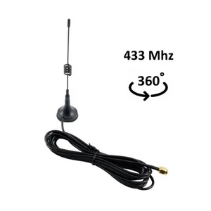 ANTENNA A STILO 433 MHZ - ATTACCO SMA con BASE MAGNETICA - Imagen 1 de 1