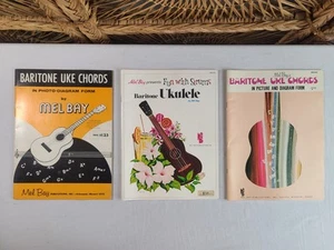 Vintage 1960's 70's Mel Bay Baritone Uke Chords / Fun with Strums - 3 Book Lot - Picture 1 of 5
