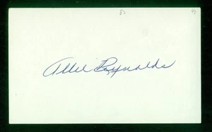 301, Allie Reynolds, Original Signed/Autograph, Index Card, Yankees, "1947-54" - Picture 1 of 5