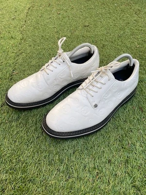 G/FORE Gallivanter Skull & Tees Snow/Onyx Golf Shoes - Men’s 9.5 - Image 1 of 4