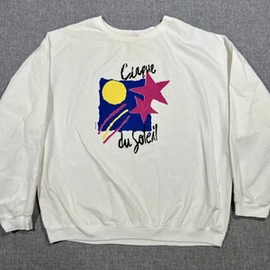 Vintage Cirque Du Soleil Shirt Size XL 90s Longsleeve Colorful USA Made Boxy Fit - Picture 1 of 11