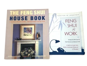 The Feng Shui House Book Lazenby Feng Shui at Work Lagatree Lot of 2 PB 1990s - Imagen 1 de 19