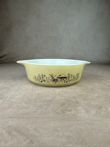 Cazuela vintage Pyrex Forest Fancies setas 471-B 500 ml cuenco moteado - Imagen 1 de 8