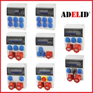 BAUSTROMVERTEILER WANDVERTEILER KOMPLETT 32A 16A 230V MIT CEE DOSE 11 MODULE - Bild 1 von 60