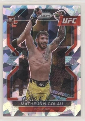 2022 Panini Prizm UFC Ice Prizm Matheus Nicolau #168 Rookie RC - Image 1 of 2
