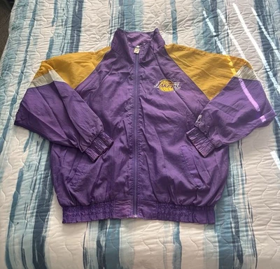 Vintage LA Lakers Windbreaker men’s Size XL Colorful Logo 7 (ripped pocket) - Image 1 of 4
