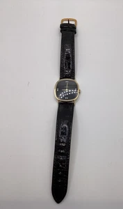 14KT GOLD AUTOMATIK DAMEN OMEGA UHR MIT DIAMANTEN AUF BLK ZIFFERBLATT - Bild 1 von 8