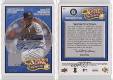 2008 Upper Deck Baseball Heroes Navy Blue Memorabilia /10 Felix Hernandez Auto