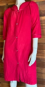 VINTAGE INTIM OPTIONS ROTER FLEECE GRÖSSE SMALL MORGENMANTEL #14844 - Bild 1 von 11