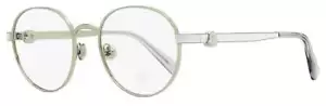 Moncler Round Eyeglasses ML5179 016 Palladium/Clear 51mm - Picture 1 of 2