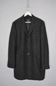 Fay Wool Grey Lined Jacket Overcoat Coat Size XL Made in Italy P2P 21'6" Luxury - Picture 1 of 12