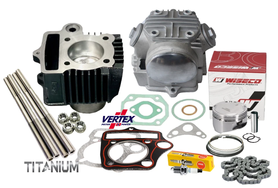 Best Honda CRF 70 Top End Rebuild Kit Assembled Cylinder Head Cam - Image 1 of 4