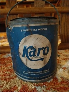 Vintage Karo Maissirup 5 Pfund Blue Label Dose - Bild 1 von 14