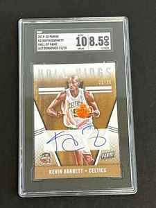 KEVIN GARNETT 2019-20 PANINI HALL KINGS HALL OF FAME AUTO #ed 21/25 SGC 8.5 / 10 - Picture 1 of 11