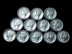 ✯ Estate Mercury Silver Dime UNC++ MS BU ✯ Old 90% Silver RARE ✯ - Picture 1 of 4