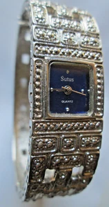 DE COLECCIÓN DAMAS SUTUS ANALÓGICO CUARZO 18MM, BRAZALETE PLATEADO, FUNCIONANDO, HECHO EN LONDRES - Imagen 1 de 4