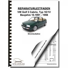 Produktbild - VW Golf 3 Cabrio 1E/1V 93-98 Schaltplan Stromlaufplan Verkabelung Elektrik Pläne