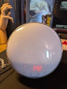 Philips Wake-Up Light Alarm Clock HF3500 White LED Sunrise Simulator w/ Adapter - Picture 1 of 7