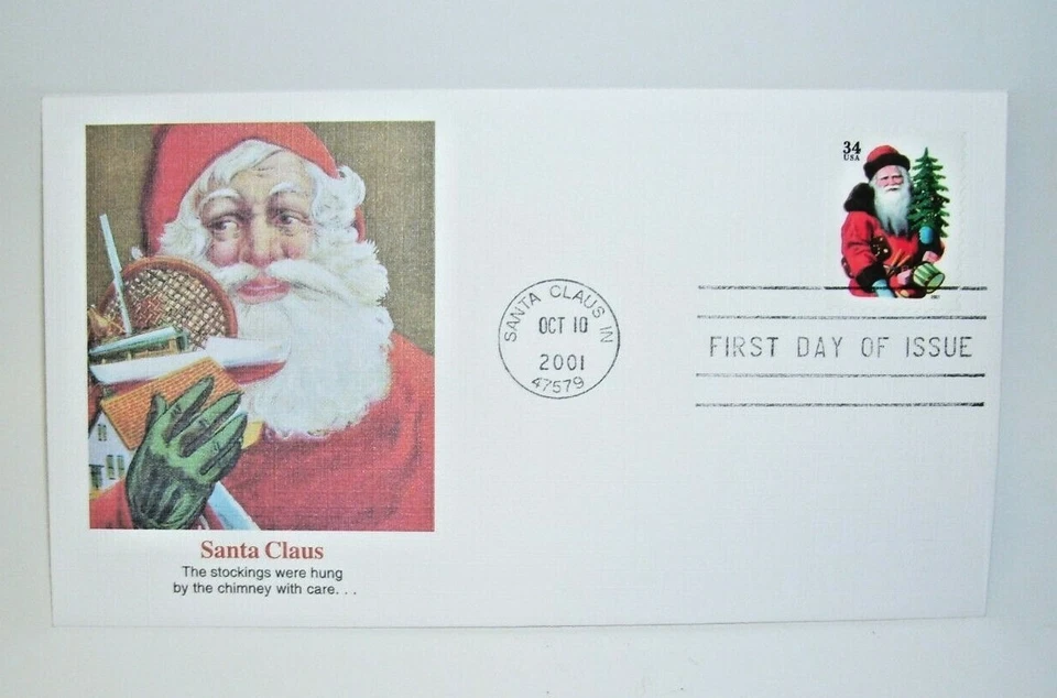 First Day Issue 2001 Santa Claus IN  The Stockings Were Hung By The Chimney.... - Image 1 of 1