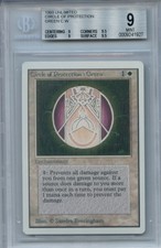MTG Unlimited Circle of Protection Green BGS 9.0 (9) Mint WOTC Card 1917