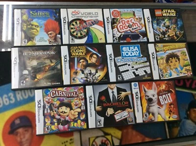 Lote De 11 Juegos Nintendo DS en fundas Star Wars, Lego, Bolt, Juegos Carnaval + Foto 1 de 2