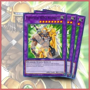 YuGiOh ELEMENTAL HERO WILDEDGE x3 | SGX4 JADEN's DECK ▪️ 1ST EDITION 💎 - Picture 1 of 2