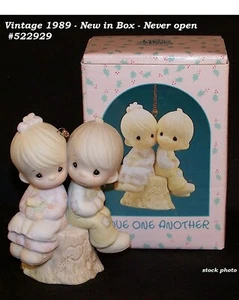 1989 Vintage Enesco Precious Moments figure Ornament " Love One Another" NIB - Picture 1 of 12